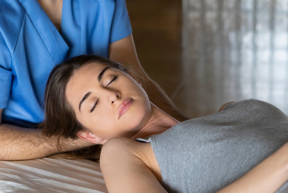 <p>Irritation ou compression d&rsquo;un nerf cervical</p>
